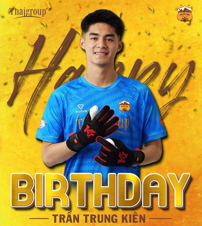 Hôm nay là sinh nhật lên tuổi 23 của thủ môn Trần Trung Kiên. Ảnh: HAGL FC