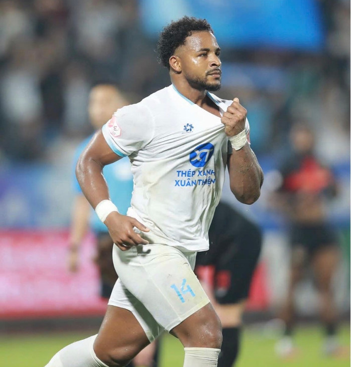 Xuân Son sớm kết thúc chuỗi tịt ngòi ở V.League. Ảnh: CLB Nam Định