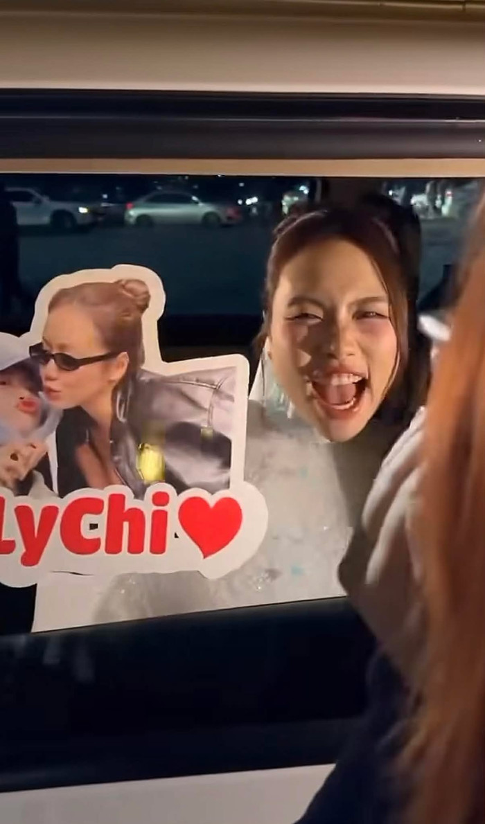 Nữ ca sĩ bất ngờ khi fan đưa ảnh cô và Phương Ly thân thiết. (Ảnh chụp màn hình từ TikTok @thaonguyenzwbk)