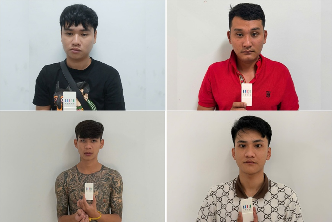 Các đối tượng tại Công an phường. Ảnh: Công an TP Cần Thơ