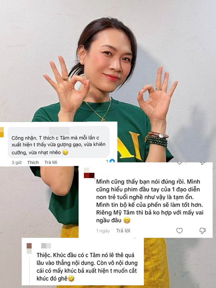 Khán giả bày tỏ nhiều quan điểm trái chiều về lối hóa thân và biểu cảm của Mỹ Tâm trong dự án điện ảnh mới. - Ảnh: Chụp màn hình