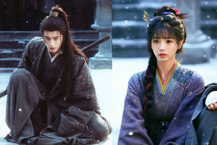 Trương Lăng Hách và Điền Hi Vi trong bộ phim cổ trang Trục Ngọc