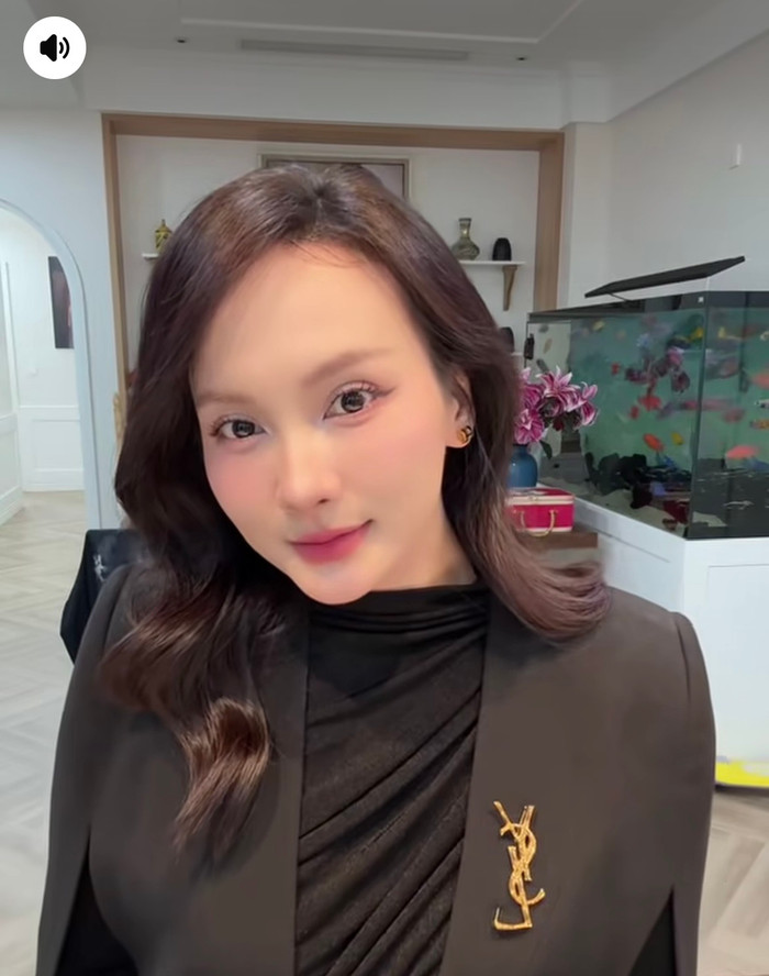 Bảo Thanh xuất hiện xinh đẹp tại buổi giao lưu phim TÀI - Ảnh: Chụp màn hình