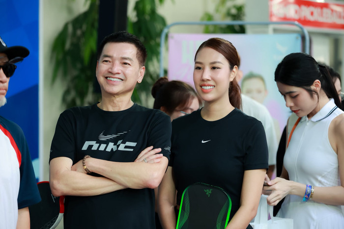 Vợ chồng Quang Minh đều có sở thích với bộ môn pickleball. Ảnh: FBNV