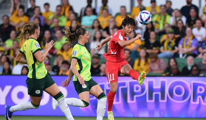 Australia giành vé vào bán kết Women’s Asian Cup 2026 sau chiến thắng vất vả 2-1 trước Triều Tiên. Ảnh: AFC
