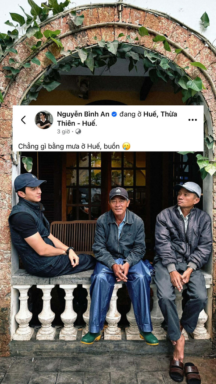 Diễn viên Bình An gây chú ý khi đăng tải hình ảnh đang có mặt tại Huế.