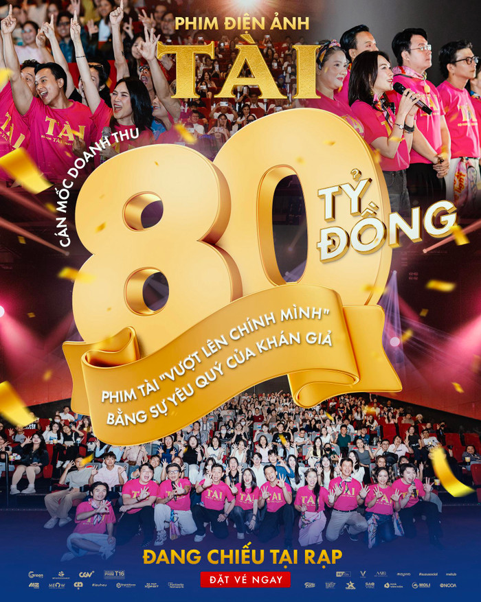 Bộ phim điện ảnh Tài do cô sản xuất chính thức cán mốc 80 tỷ đồng doanh thu sau gần 8 ngày ra mắt.