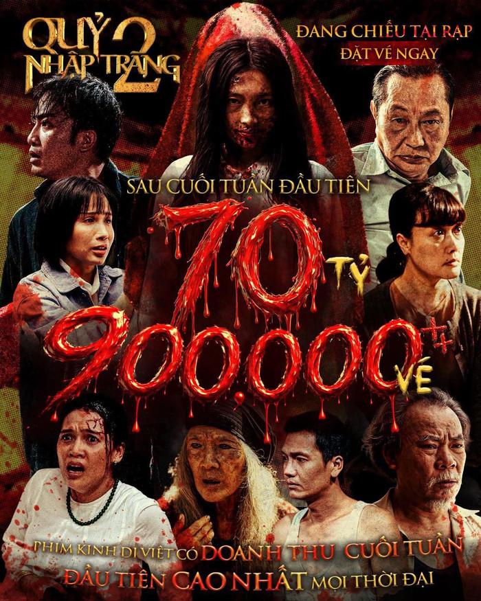 Quỷ Nhập Tràng 2 chính thức trở thành phim có doanh thu cuối tuần mở màn cao nhất mọi thời đại tại phòng vé Việt.