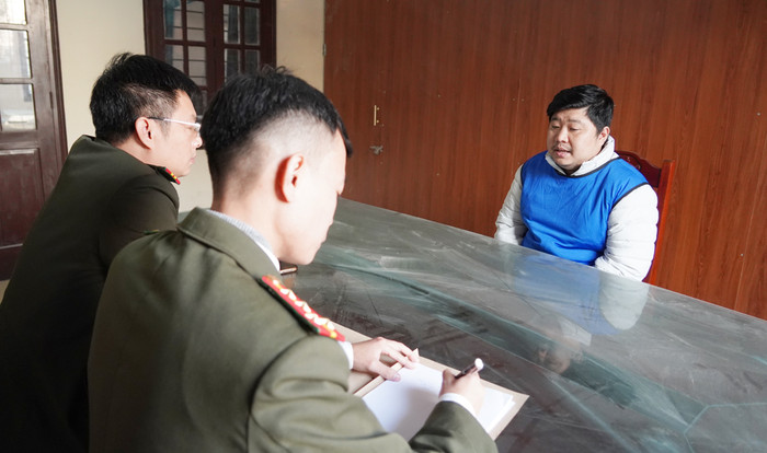Nguyễn Băng Thảo – đối tượng trực tiếp chỉ đạo, điều hành khai nhận tại cơ quan điều tra. Ảnh: Công an tỉnh Thanh Hoá&nbsp;