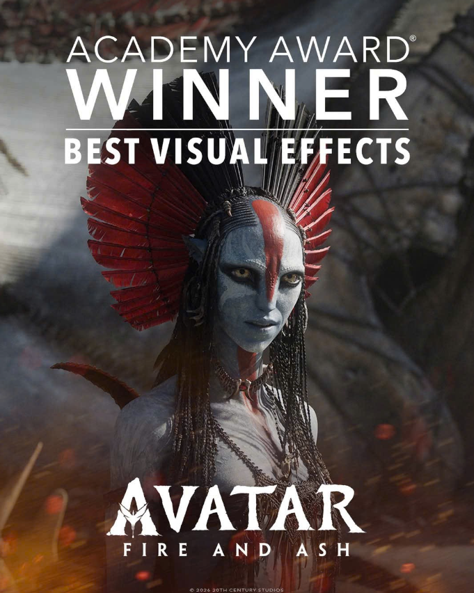 Avatar: Fire and Ash, bộ phim thắng giải Kỹ xảo xuất sắc nhất