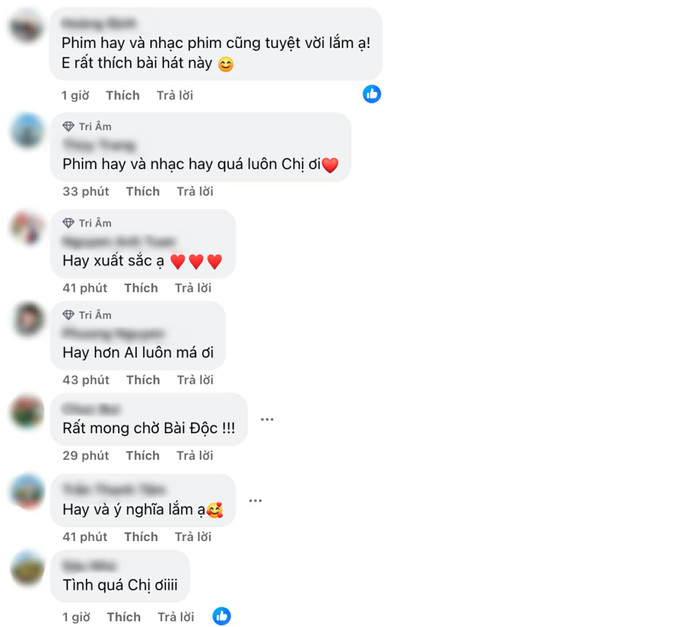 Phản ứng khán giả khi Mỹ Tâm ra mắt OST phim Tài (Ảnh: Chụp màn hình).