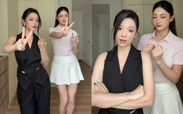 Lương Thùy Linh và Hạ Anh vui vẻ nhảy múa, diễn xuất cùng nhau trong những video mới nhất. Ảnh chụp màn hình