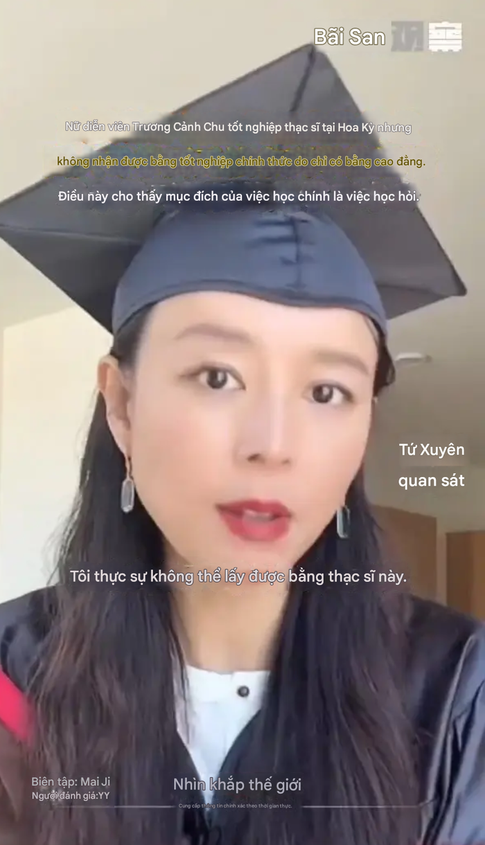 Sự thẳng thắn của cô được nhiều khán giả đánh giá cao vì thể hiện thái độ chân thành và thực tế. - Ảnh: Weibo