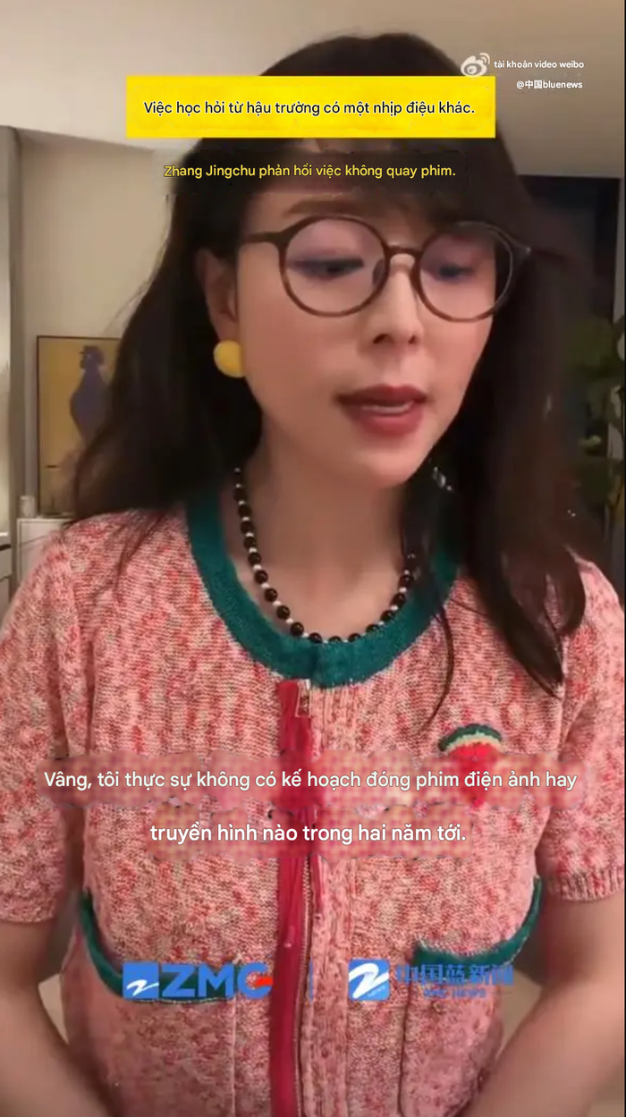 Trương Tịnh Sơ lần đầu chia sẻ về quyết định 'tạm dừng' của mình. - Ảnh: Weibo