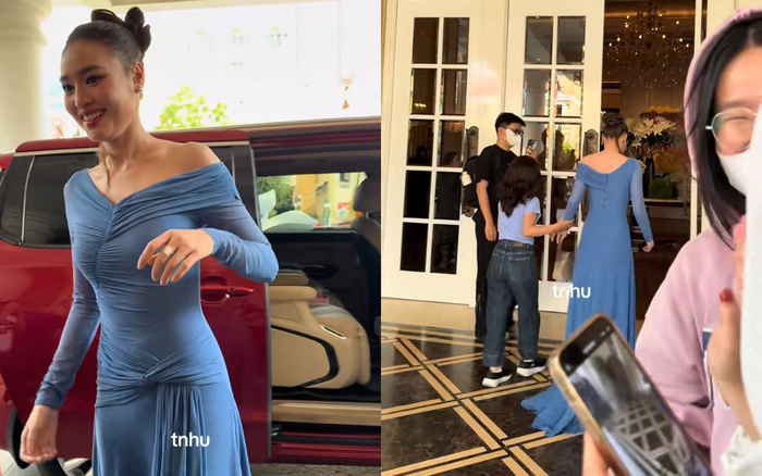 Ninh Dương Lan Ngọc đi tập tễnh, phải có người dìu trong lần xuất hiện mới nhất. Ảnh:&nbsp;_tnhu2712_