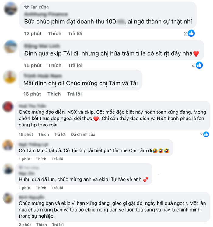 Phản ứng khán giả khi Mỹ Tâm và Mai Tài Phến đón nhận cột mốc mới (Ảnh: Chụp màn hình).