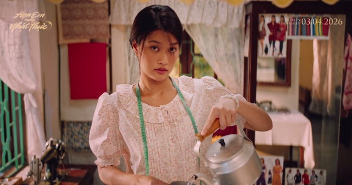 Thiên Ân trong vai nữ chính Ân, hình ảnh trung tâm của câu chuyện