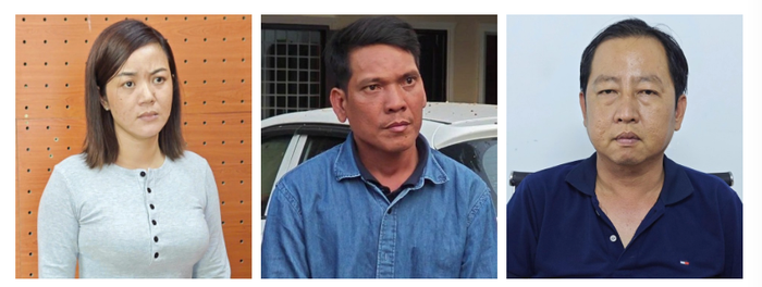 3 đối tượng (từ trái sang phải): Ngô Thị Thanh Liểu; Nguyễn Văn Lãnh và Lê Văn Cảnh. Ảnh: Trang TTĐT Bộ Công an&nbsp;