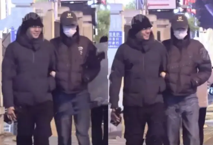 Trần Vỹ Đình và Hà Tuệ ăn diện giản dị, kín bưng khi xuất hiện ở nơi công cộng. Ảnh: Sohu