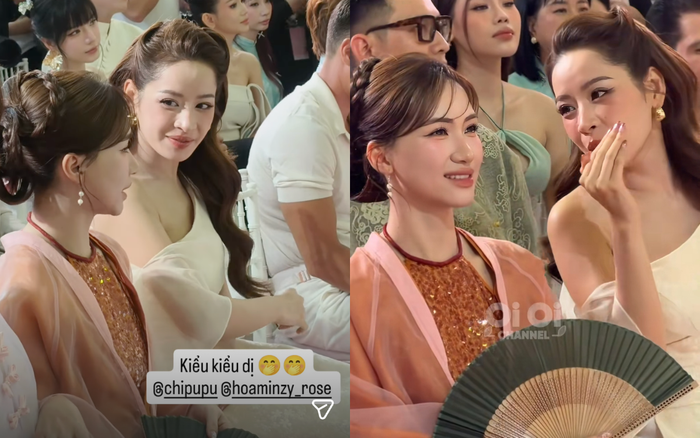 Hòa Minzy và Chi Pu tíu tít trò chuyện trong lần gặp mặt mới nhất. Ảnh chụp màn hình