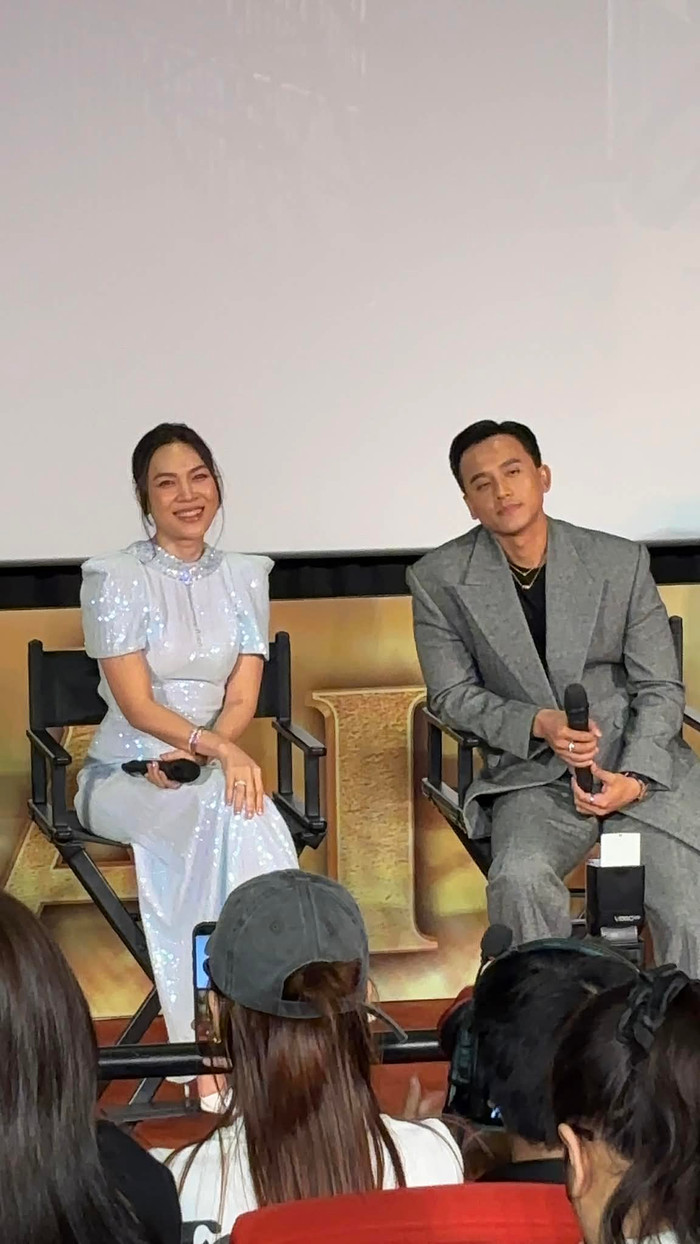 Mỹ Tâm đã có những chia sẻ tại buổi công chiếu sớm phim Tài (Ảnh: Vân Anh).