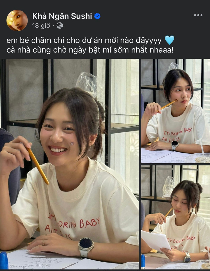 Khả Ngân hé lộ bản thân đang tham gia dự án mới sau nốt trầm doanh thu đầu năm 2026 - Ảnh: Chụp màn hình