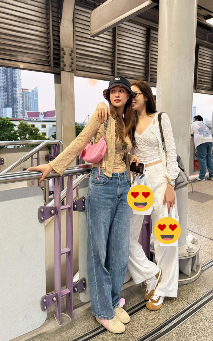 Kỳ Duyên thoải mái khoác vai Thiên Ân. Ảnh: IGNV