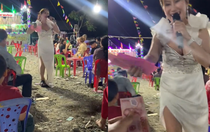 Xôn xao nữ ca sĩ vừa hát vừa bán vé dò lô tô hội chợ, danh tính chẳng ai xa lạ Ảnh 1