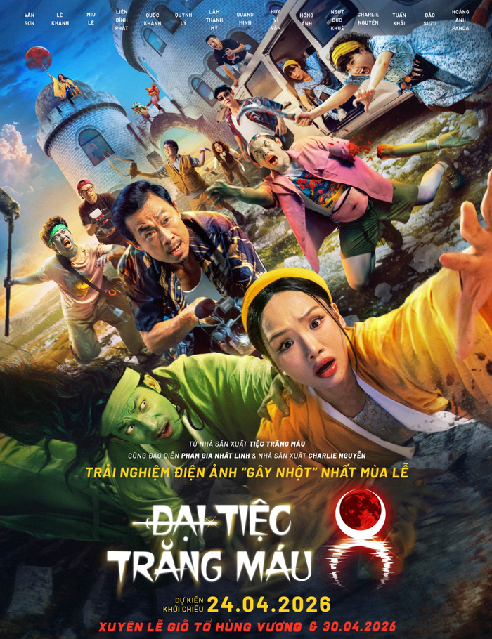 Dàn diễn viên khủng hội tụ trong poster dự án Đại Tiệc Trăng Máu 8, hứa hẹn một siêu phẩm chất lượng. - Ảnh: NSX