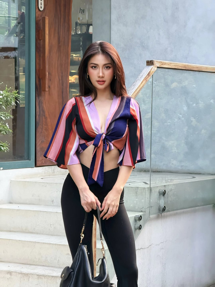 Phương Linh gây ấn tượng vì nhan sắc xinh đẹp, thần thái sắc sảo. Ảnh: FBNV