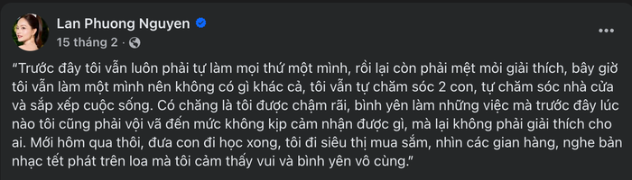 Chia sẻ của nữ diễn viên phim giờ vàng trên trang cá nhân. - Ảnh: FBNV