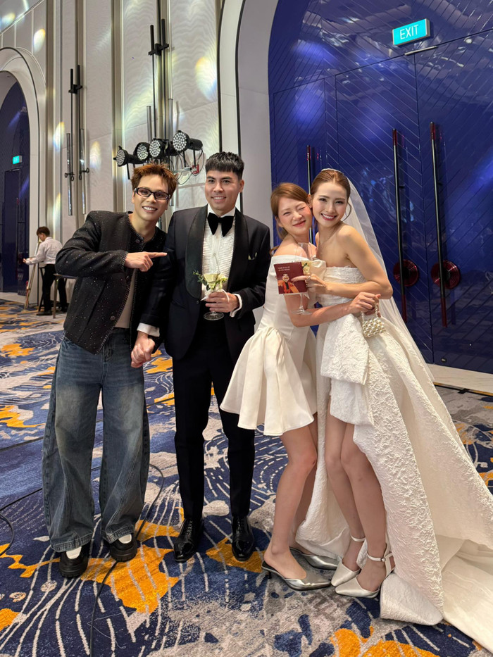 Những khách mời khi đến dự đám cưới của MC Huyền Trang và Đức Huy đều vui vẻ, xúc động trước sự chu đáo, quan tâm từ phía cặp đôi. Ảnh: Trương Hoàng Mai Anh