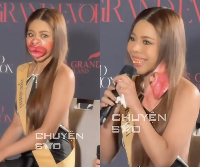 Thí sinh gây chú ý ở vòng phỏng vấn kín của Hoa hậu Hòa bình Thái Lan.