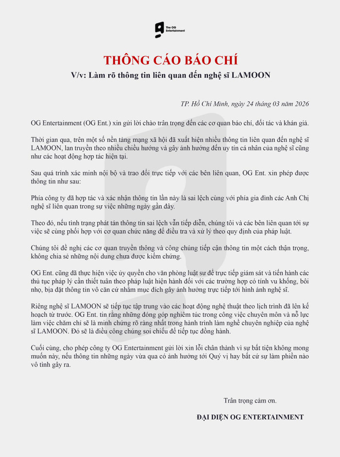 Nguồn ảnh: OG Entertainment