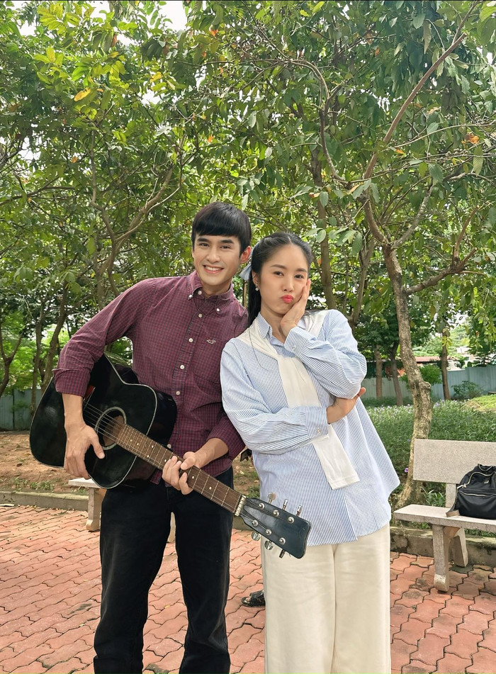 Lê Phương và Lương Thế Thành đang góp mặt trong dự án truyền hình Bóng Ma Hạnh Phúc (Ảnh: FBNV).