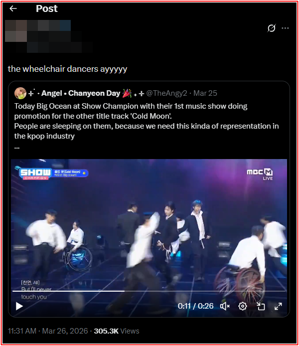 Nhóm nhạc Kpop gây sốt khi đưa vũ công ngồi xe lăn lên sân khấu Ảnh 5