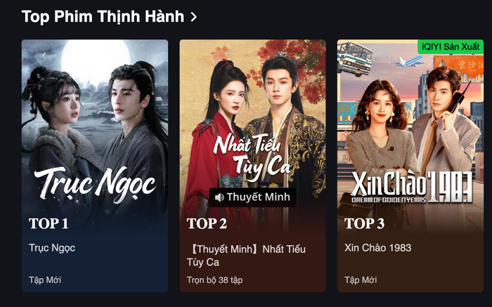 Nhất Tiếu Tùy Ca bất ngờ vươn lên vị trí thứ 2 bảng xếp hạng iQIYI sau nửa năm. - Ảnh: iQIYI