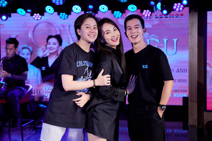 Bảo Thanh lộ rõ tâm trạng vui vẻ mỗi khi gặp Bảo Hân và Quang Anh. Ảnh: FBNV