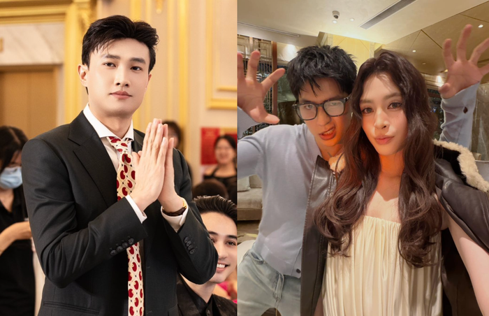 Quốc Anh đã đăng tải khoảnh khắc tạo dáng nhí nhảnh cùng Hoa hậu Trần Tiểu Vy.&nbsp;