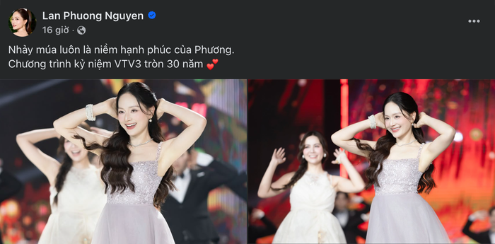 Chia sẻ của nữ diễn viên trên trang cá nhân về hạnh phúc sau biến cố đời tư. - Ảnh chụp màn hình FBNV