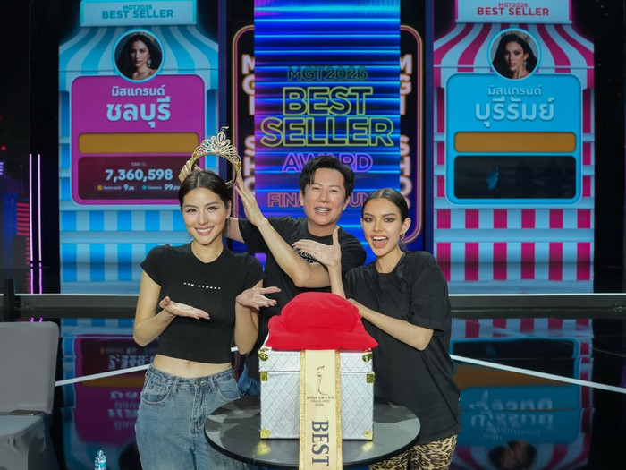 2 người đẹp mang về gần 14 triệu baht cho Miss Grand Thailand. Ảnh: MGTL