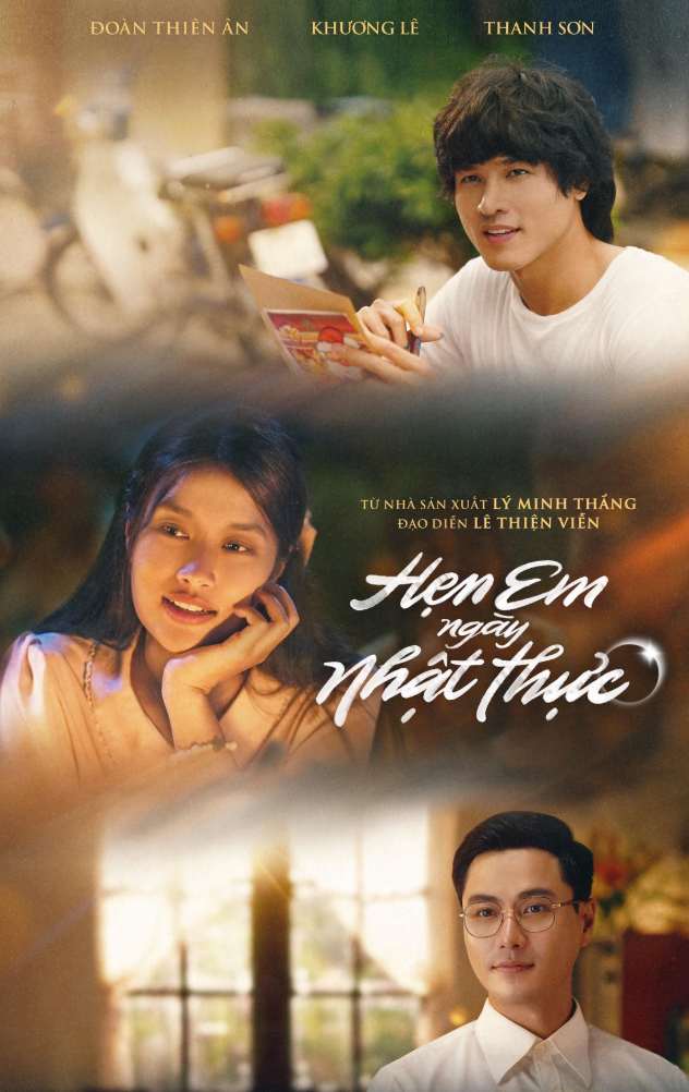 Trong phim, Thanh Sơn đảm nhận một trong ba vai chính, tạo nên mối quan hệ tình cảm phức tạp cùng nhân vật của Thiên Ân và Khương Lê (Ảnh: FBNV).