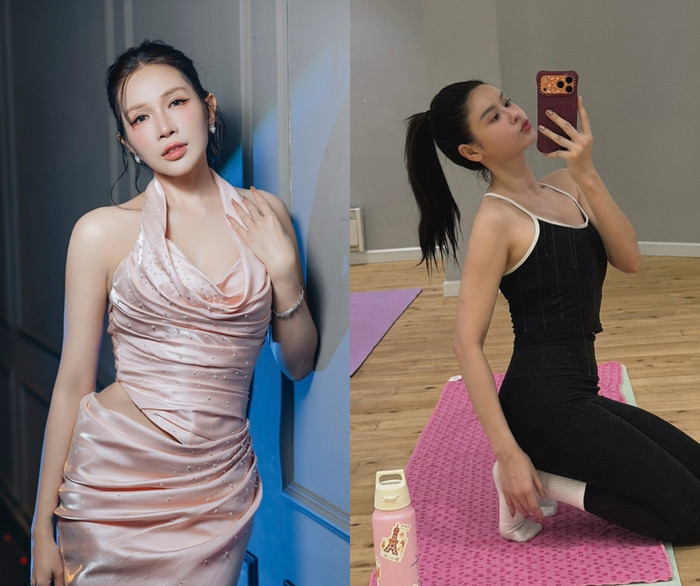 Khả Như phản ứng xuýt xoa khi Trương Quỳnh Anh chăm chỉ tập luyện giữ dáng.