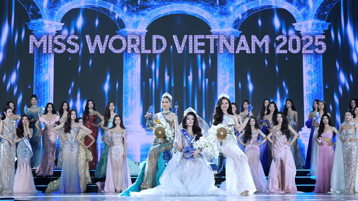 Top 3 Miss World Vietnam 2025 đã chính thức lộ diện. Ảnh chụp màn hình