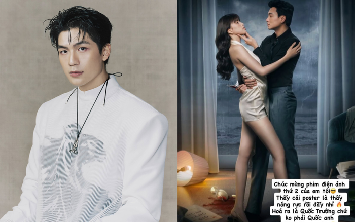 Quốc Anh thể hiện sự vui vẻ khi biết tin Tiểu Vy có thêm dự án phim điện ảnh mới. Ảnh: IGNV