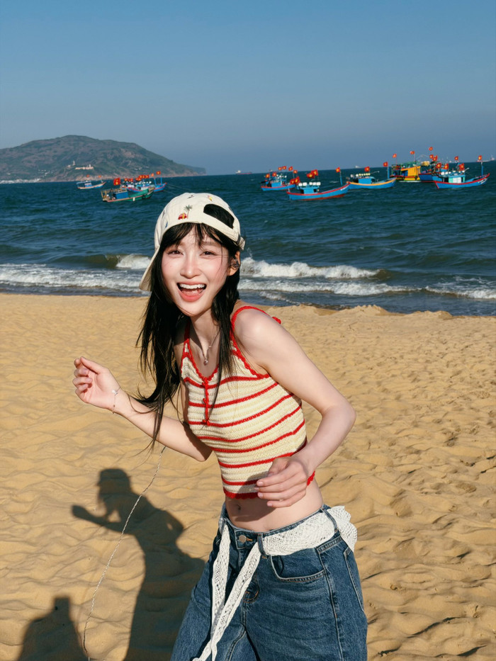 Juky San đang có chuyến du lịch ở Quy Nhơn. Ảnh: FBNV