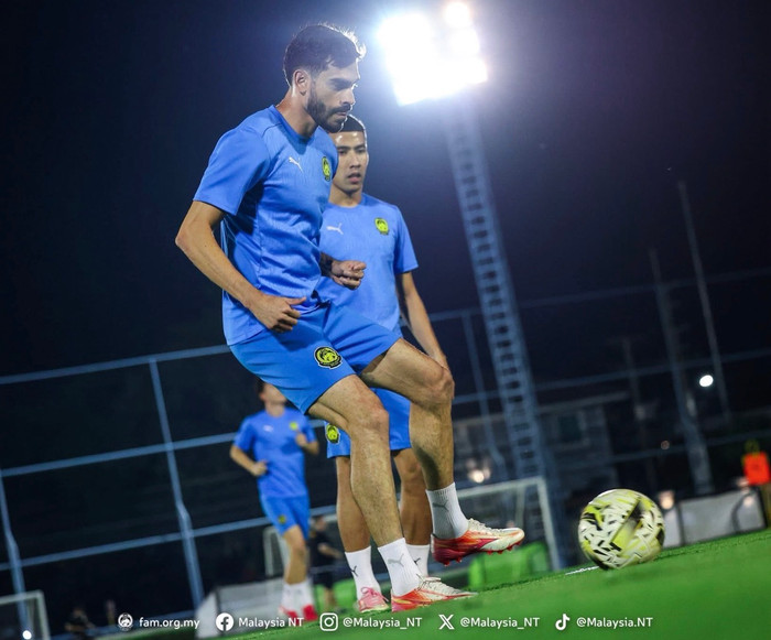 Sự xuất hiện của Endrick trong đội hình tuyển Malaysia mang đến nhiều kỳ vọng cho họ trước trận gặp tuyển Việt Nam. Ảnh: Malaysia NT