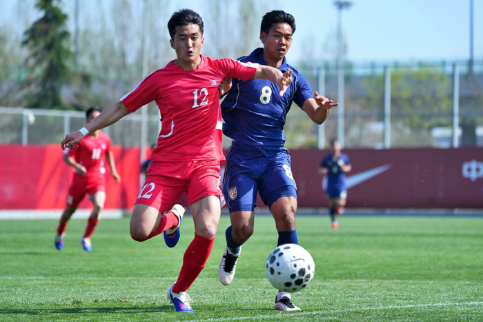 U23 Thái Lan bất ngờ thua U23 Triều Tiên 1-3, và khép lại giải giao hữu CFA Youth Tournament Xi’an. Ảnh: FAT