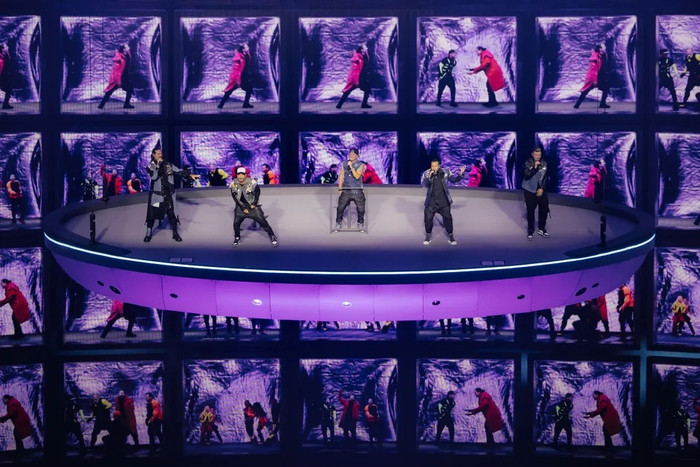 Nhóm nhạc Backstreet Boys biểu diễn tại The Sphere ở Las Vegas, Nevada, vào ngày 12 tháng 7 năm 2025.Rich Fury/Sphere Entertainment.