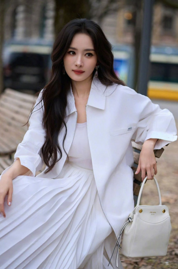 Hình ảnh quảng cáo Dương Mịch xuất hiện trên các bảng quảng bá của Prada tại Milan